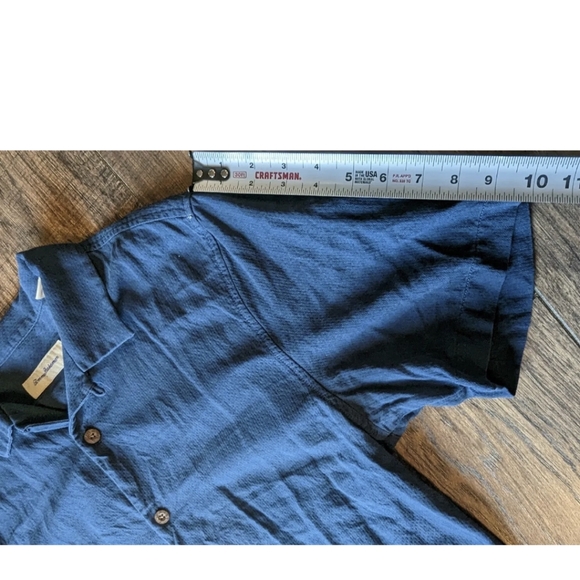 Tommy Bahama Mens Silk & Cotton Blend Sz Medium Button-Down Original Fit Shirt - Picture 8 of 14